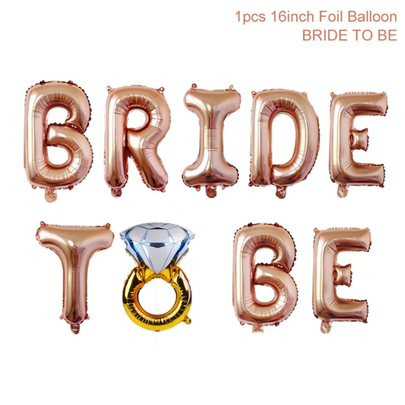 rose gold set QIFU ко дню рождения для взрослых украшения для свадебных мероприятий команды, с надписью "Bride To Be" Декор курица вечерние свадебные душ девичник вечерние украшения - Цвет: rose gold set