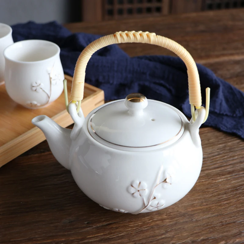 

Jingdezhen Ceramic Tea Set 6 Cups with 1 Pot Kit / Tea Ceremony Teacup Teapot Drinkware Teaware Home Coffee Milk Kettle Mug Gift