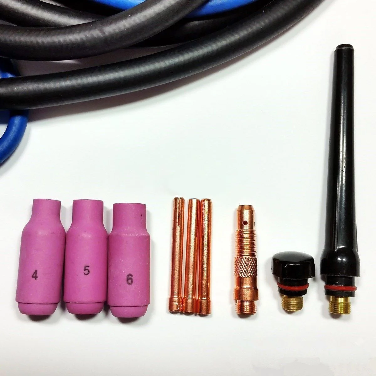 Сварочный фонарь WP 17V Tig с гибкой головкой с газовым валом 35/50 4 м кабелем 10 шт. 200A