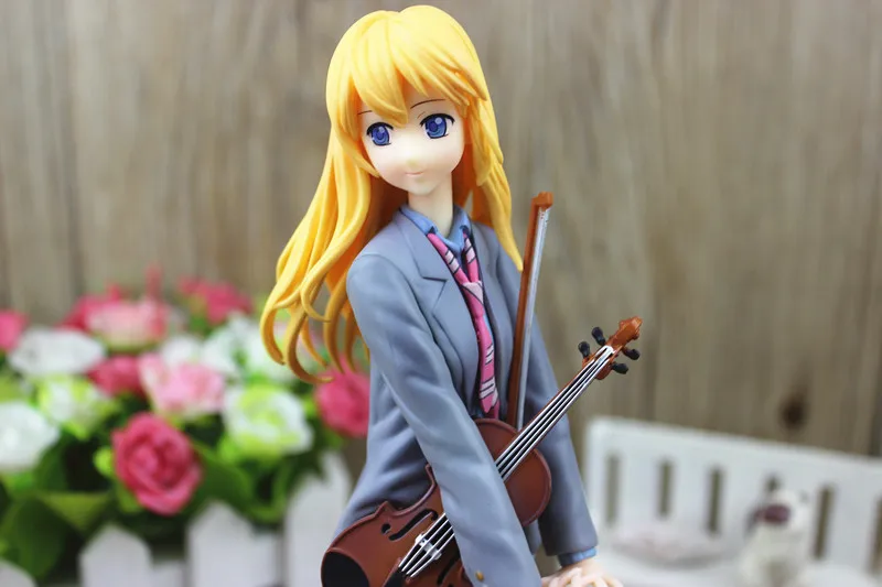 Новое поступление Аниме ваша лежа в апреле Kaori Miyazono скрипка Униформа Ver мультфильм кукла ПВХ фигурка Коллекционная модель игрушки подарок