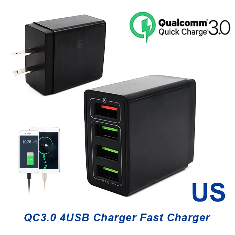 Прочное настенное зарядное устройство Smart Mobile QC3.0 настенный Универсальный