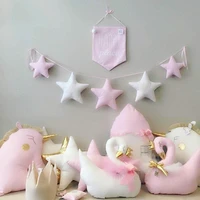 5pcsset star hanging garland pennant nordic style children room decoration banners for girls gift ornament crafts photo props