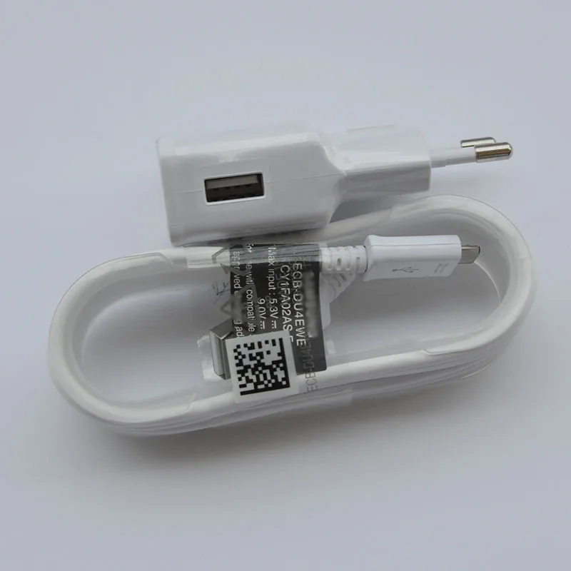 100% Оригинальный Адаптер Быстрая Зарядка Зарядное Устройство + ФУТОВ USB Cabl для Samsung