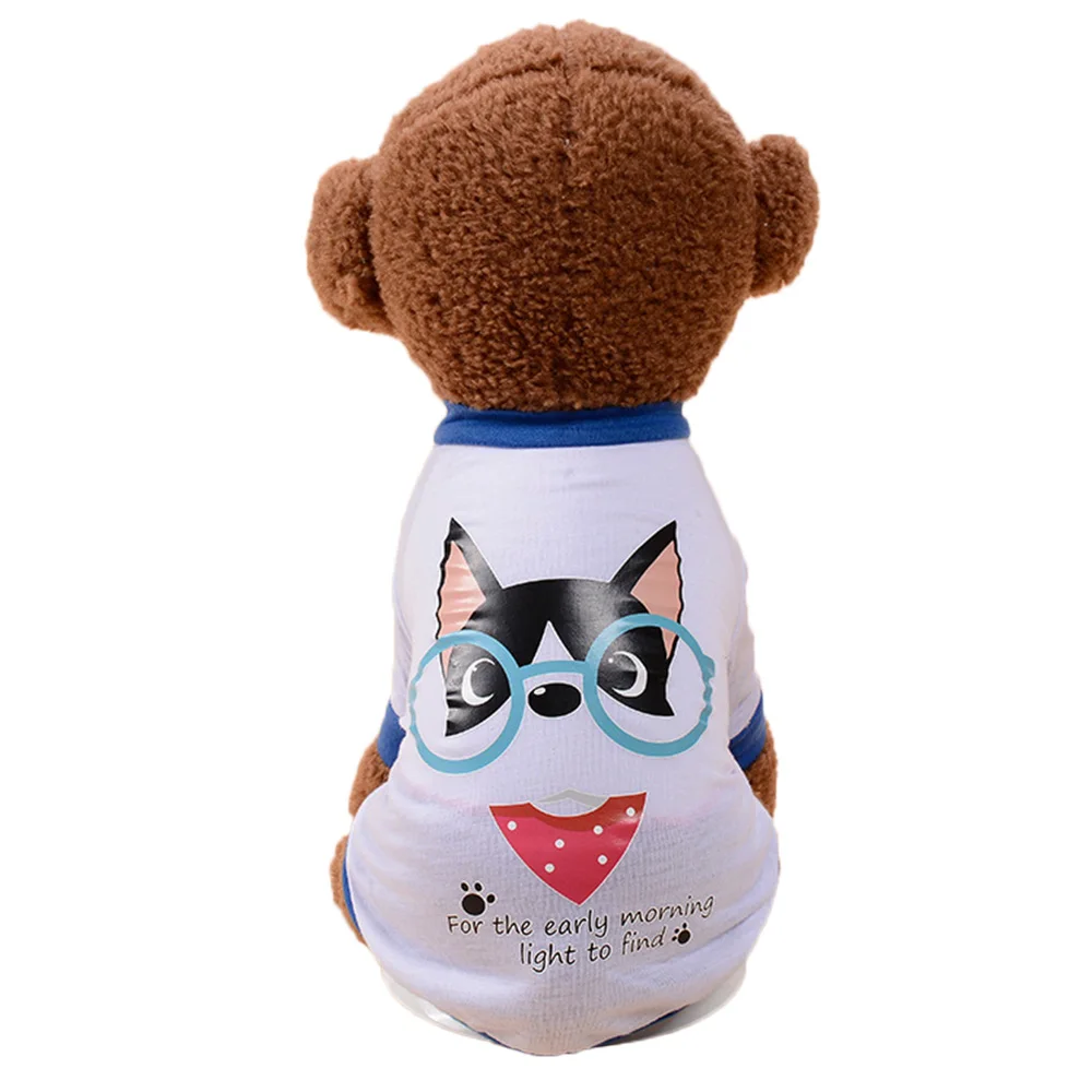 Pet Одежда с принтом в виде собак для Весенняя мода собака Костюмы мелким шрифтом