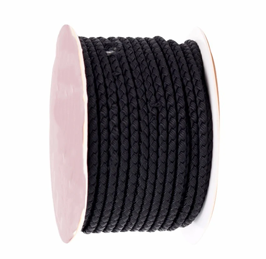 4mm Black Dragon Squama Braid Nylon Cord Thread+18m/roll DIY Jewelry Accessories Macrame Rope Bracelet Necklace Wire String