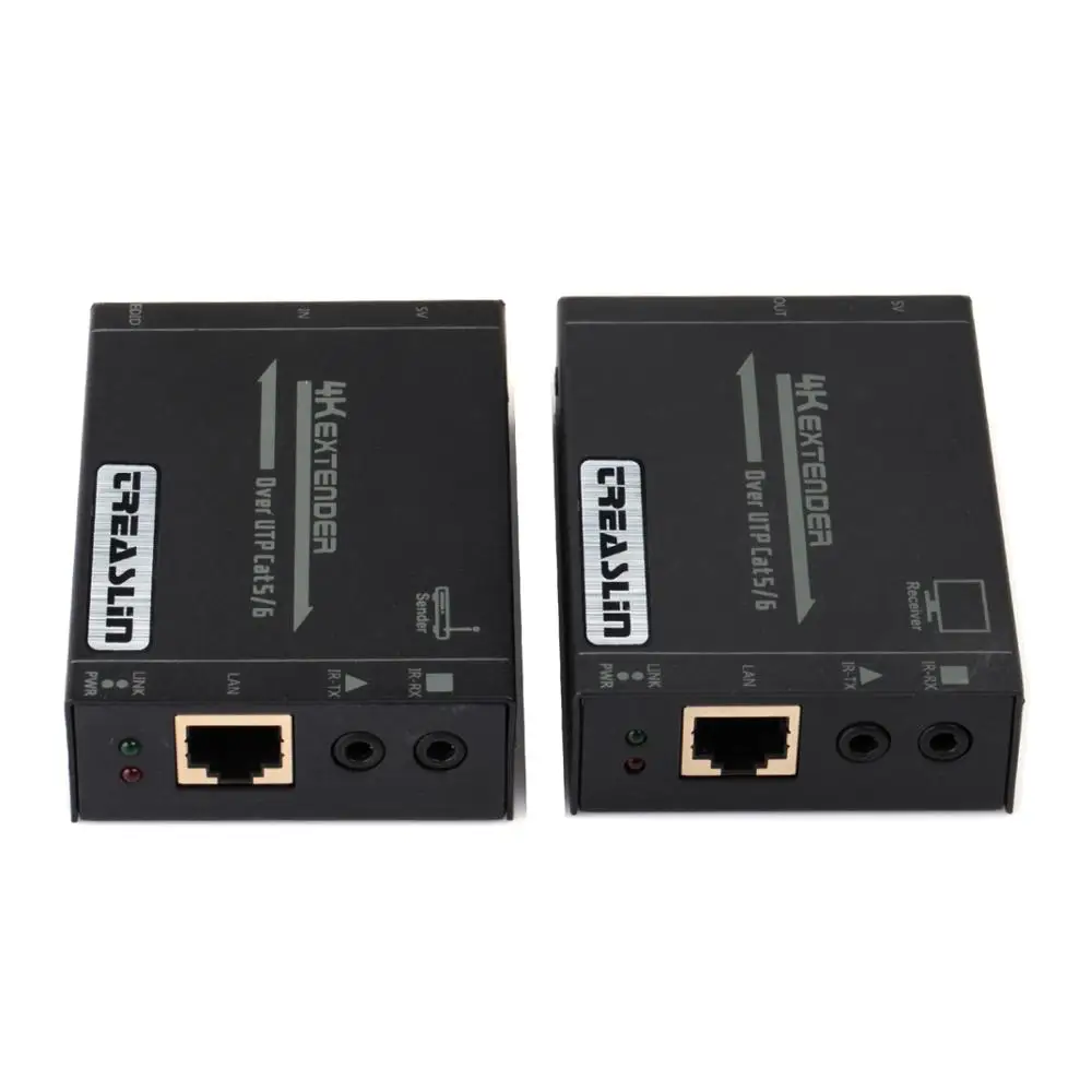 TreasLin 4 К HDMI удлинитель ИК-удлинителя по UTP Cat6 до 164FT (50 м) с двунаправленного ИК для