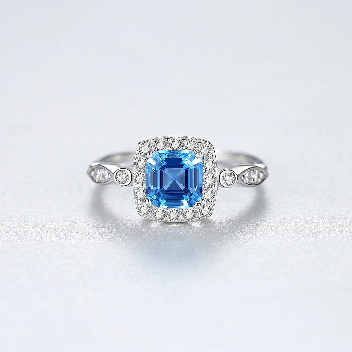 Haимис Bling S925 Серебряное кольцо синий камень для женщин дамы юбилей | Украшения и