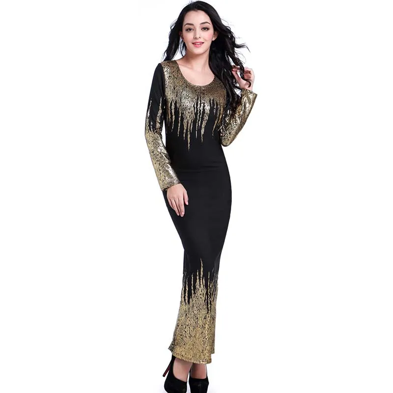 Летнее платье из золотой фольги с длинным рукавом|african fashion|african dress womenafrican |