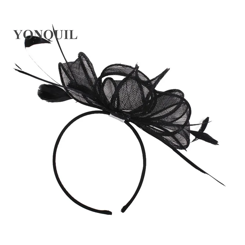 

Sinamay Fascinator Headwear Wedding Bridal Headpiece Cocktail Occasion Event Hair Accessories Red Party Hats 20 Color Available
