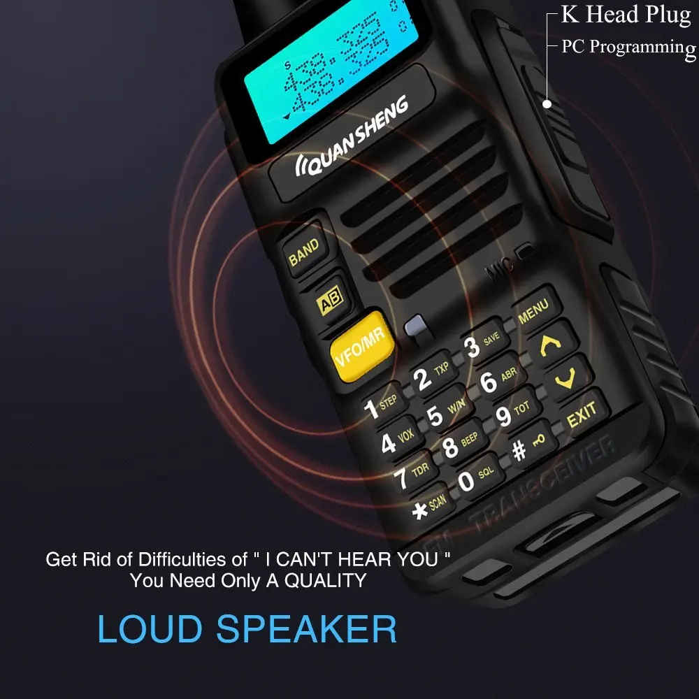 Quansheng UV-R50 рация VHF UHF Двухдиапазонная UVR50 портативная CB 2 способ радио UV R50 5 Вт FM трансивер для Huntin
