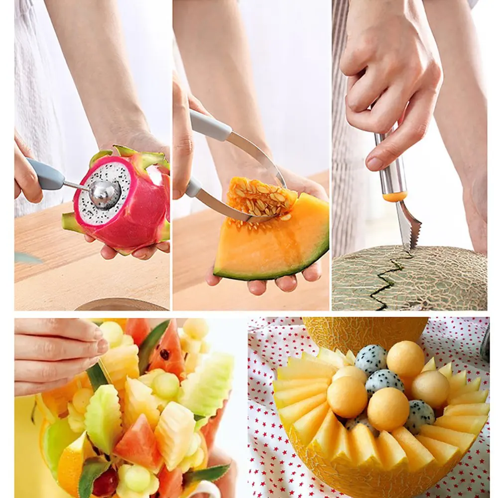4 шт./компл. Фруктовая тарелка инструмент кухонный пищевой фруктовый слайсер для