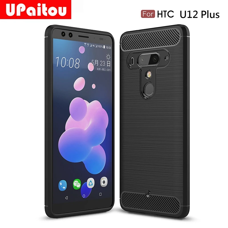 UPaitou для htc U12 Plus чехол ультра тонкий из углеродного волокна Мягкий ТПУ + телефона |