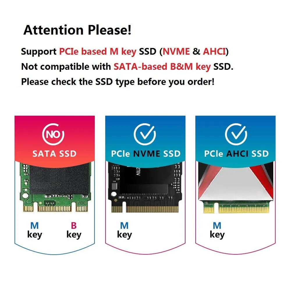 NGFF M.2 Накопитель SSD с протоколом NVME PCI Express PCIe 3,0X4 хост-контроллер карты расширения М-ключа SSD адаптера с низкий кронштейн