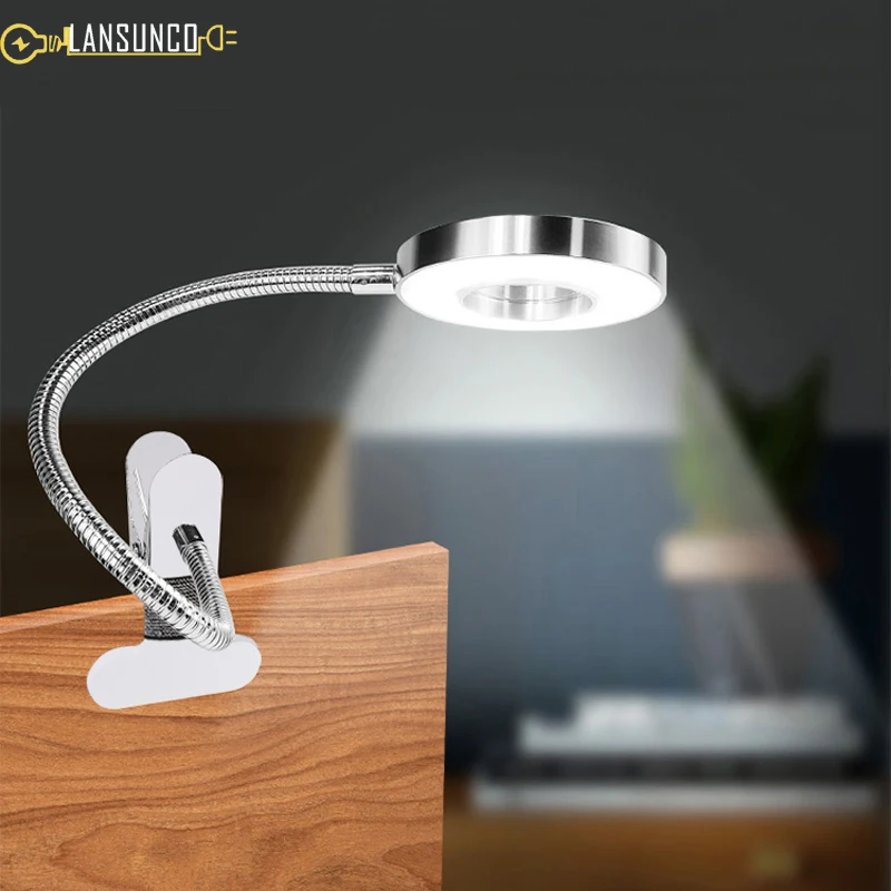Светодиодная настольная лампа оригинальная Настольная с зажимом acryl гибкие Lampara