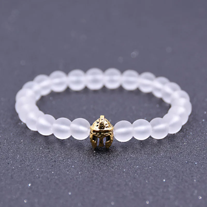 HYHONEY 8 мм браслет из камня браслеты сплава для шлема женщин эластичный бисера йоги