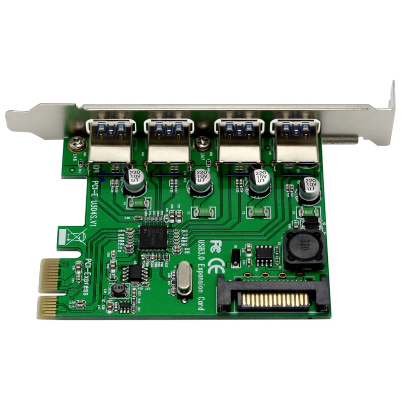 Плата расширения PCI Express с 4 портами USB 3 0 E на адаптер преобразователь для x1 x4 x8 x16