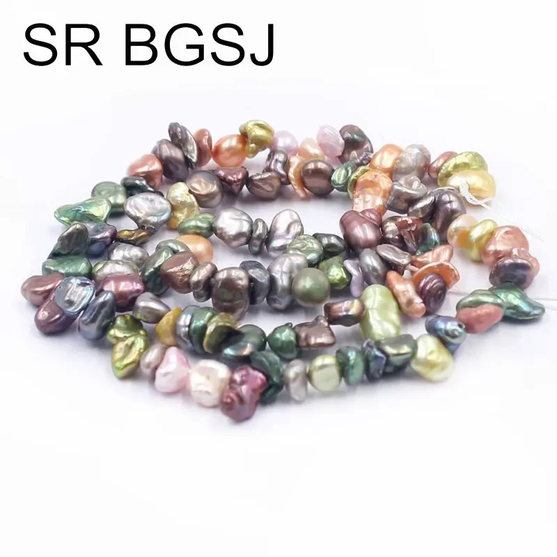 

Free Shipping 6-8mm Loose Mixed Random Colors Potato Reborn Baroque Natural Freshwater Pearl Beads Strand 14"