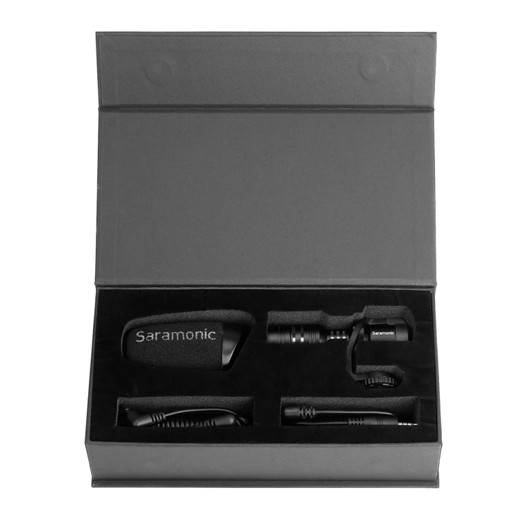 Saramonic Vmic Мини конденсаторный микрофон дробовик с TRS& TRRS кабель для iPhone 8 8 plus 7 Android смартфонов ПК планшет