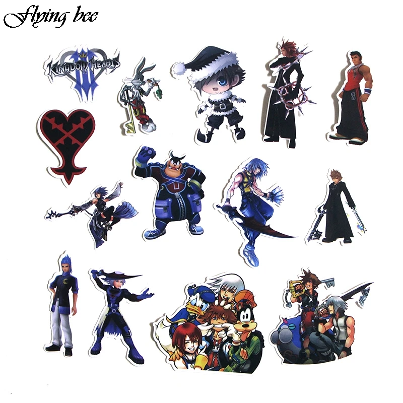 Flyingbee 50 шт. Kingdom Hearts водонепроницаемый стикер s детская игрушка наклейка для DIY багажа ноутбук настенный автомобиль украшение телефона X0038