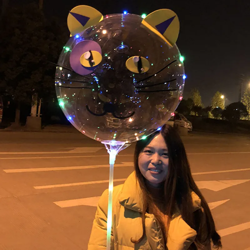 2018 новый стиль LED Bobo воздушный шар ручной мультфильм животные с 3 м Светодиодные
