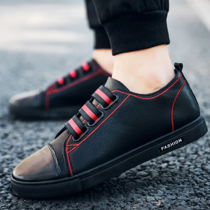 

Fashion Men Shoes Trend PU Shoes Male Casual Shoes Men's Low Board Outwear Flats Breathable Driving Shoes Big Size D7-75