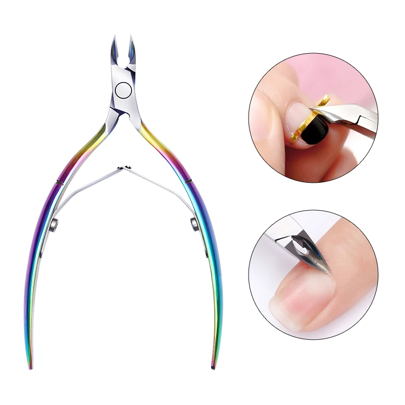 Cuticle Nipper BORN довольно красочные острые кусачки для кутикулы ногтей удаления омертвевшей кожи клипер из нержавеющей стали ножницы Маникюрный Инструмент для дизайна ногтей - Цвет: Cuticle Nipper