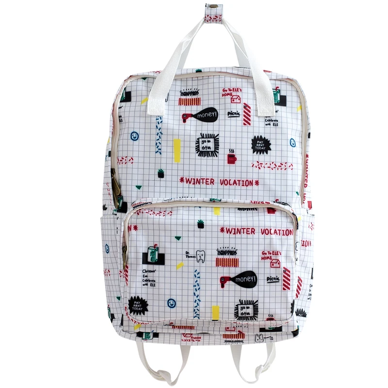 Fashion Plaid Print Waterproof Students Laptop Backpack Women Shoulder Bag Schoolbags For Teenager Girls Boys Travel