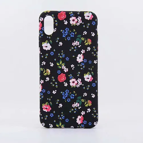 Hot Glow in the Dark Black Flower Floral Soft TPU Skin Cases For iPhone XS Max XR X 7 Plus 8 luminous fundas Coque |