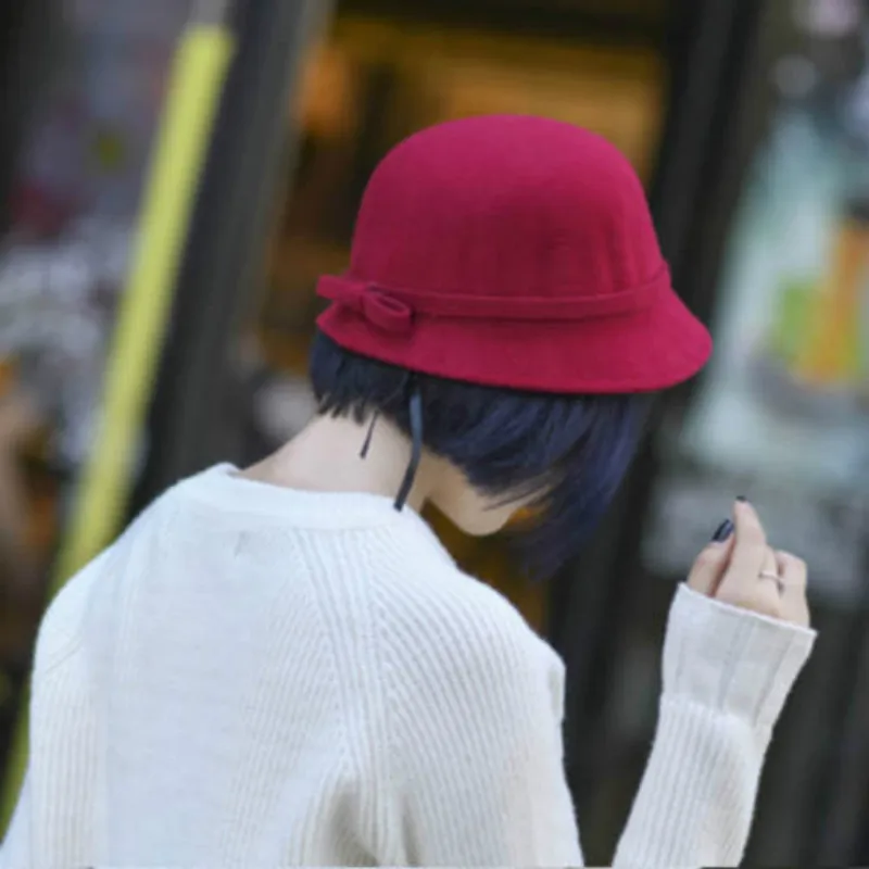 2018 USA Women Fashion Classic Retro Ladies Fedora Sweet Brim Top Sun Hat Solid For Female Beanies | Skullies &amp