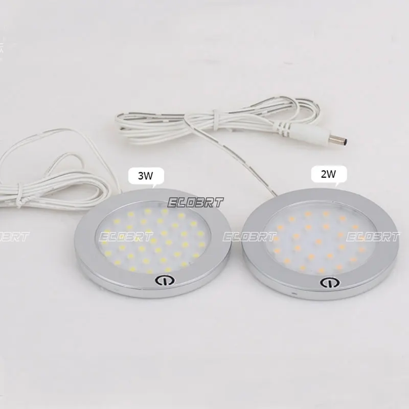 Современные Серебряные стильные светодиодные круглые плоские сенсорные лампы 12