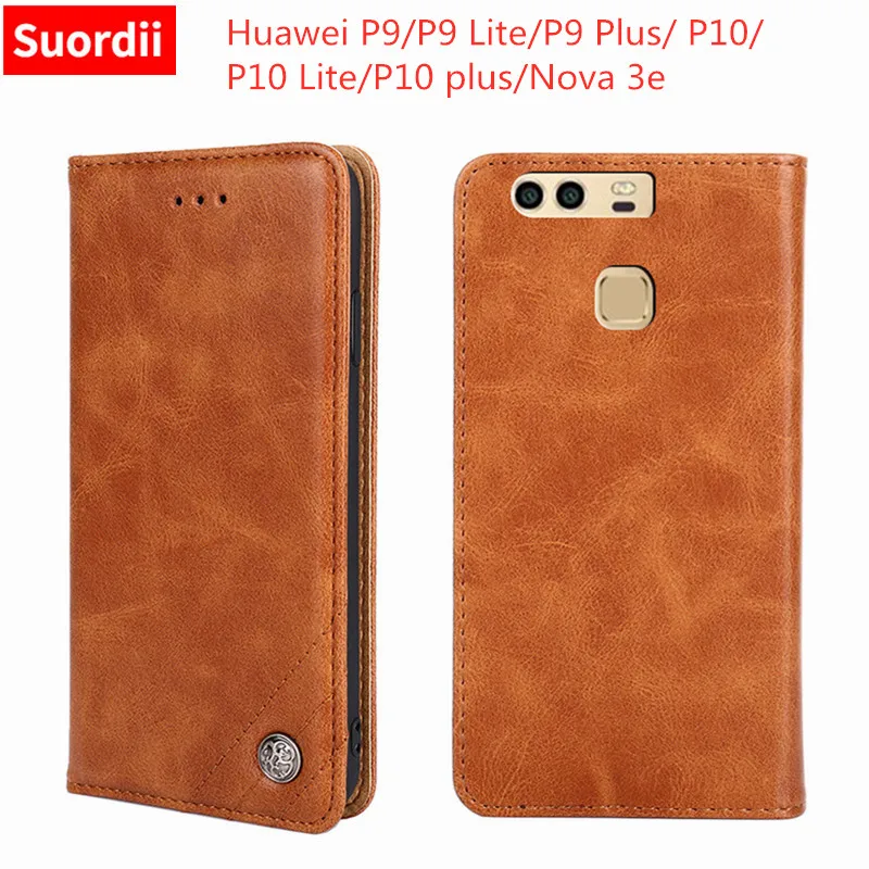 Чехол книжка из искусственной кожи чехол бумажник для Huawei P9 lite плюс P10 телефона Nova