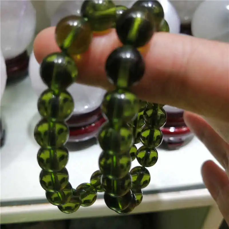 Браслет из натурального чешского метеорита Moldavite грубого камня хрустального