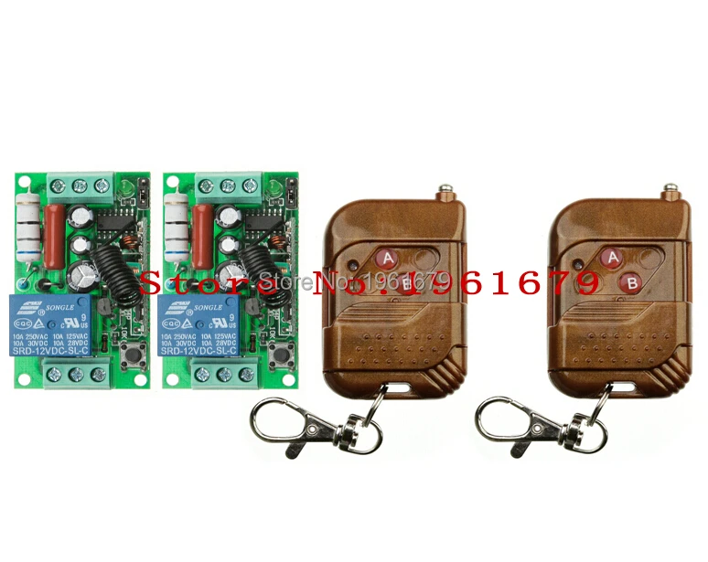 Радиочастотный беспроводной пульт дистанционного управления AC 220 V 10 A 1 канал 2