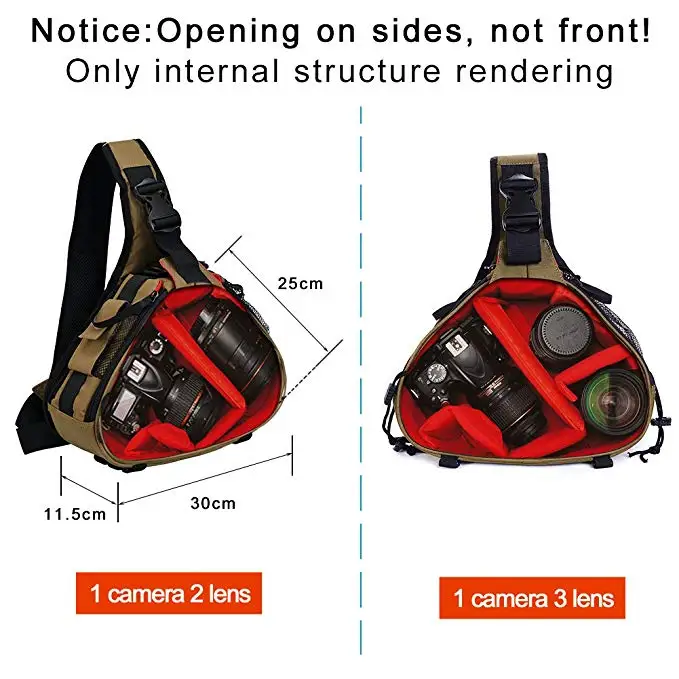 Водонепроницаемая дорожная маленькая сумка CADEN для камеры DSLR на плечо с