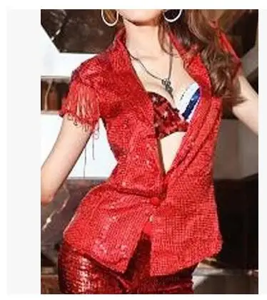 Мужской костюм DS певица винтажный жилет с кисточками и блестками | Тематическая