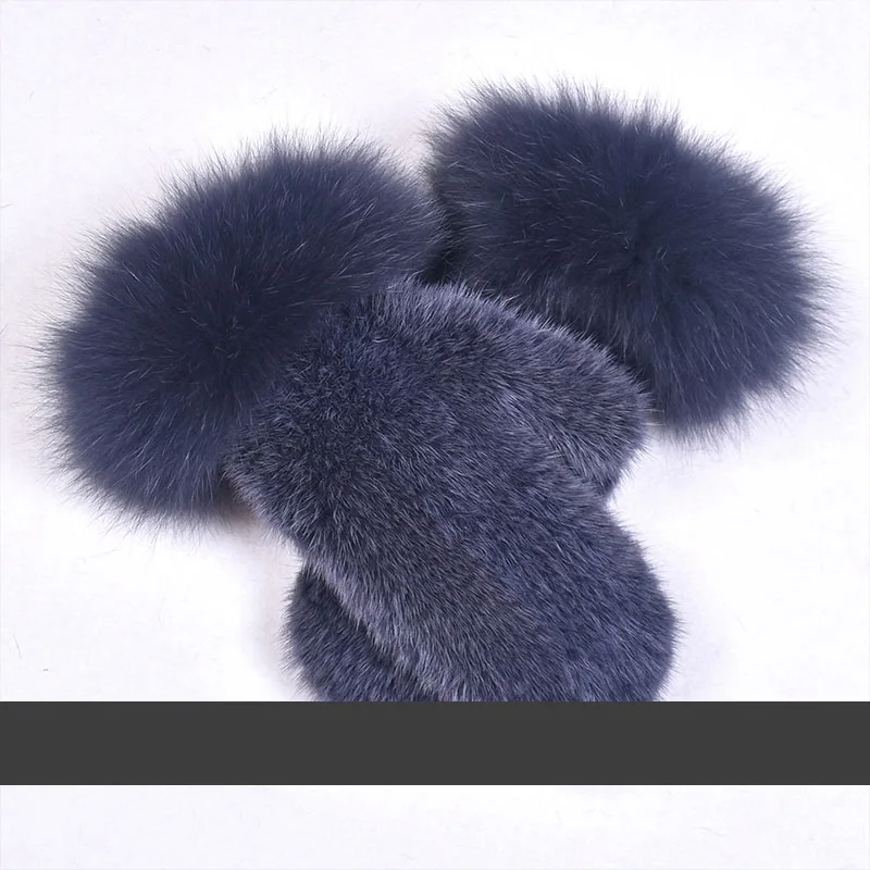 Dark grey B 006 Новые популярные зимние женские перчатки из натурального меха норки милые женские перчатки из натурального меха норки Хорошие эластичные женские зимние вязаные - Цвет: Dark grey B