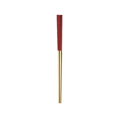 Red gold 1 шт. Золотая Серебряная соломка из нержавеющей стали Палочки для еды в Корейском стиле кухонные высококачественные столовые инструменты для еды лапша посуда Хаши - Цвет: Red gold