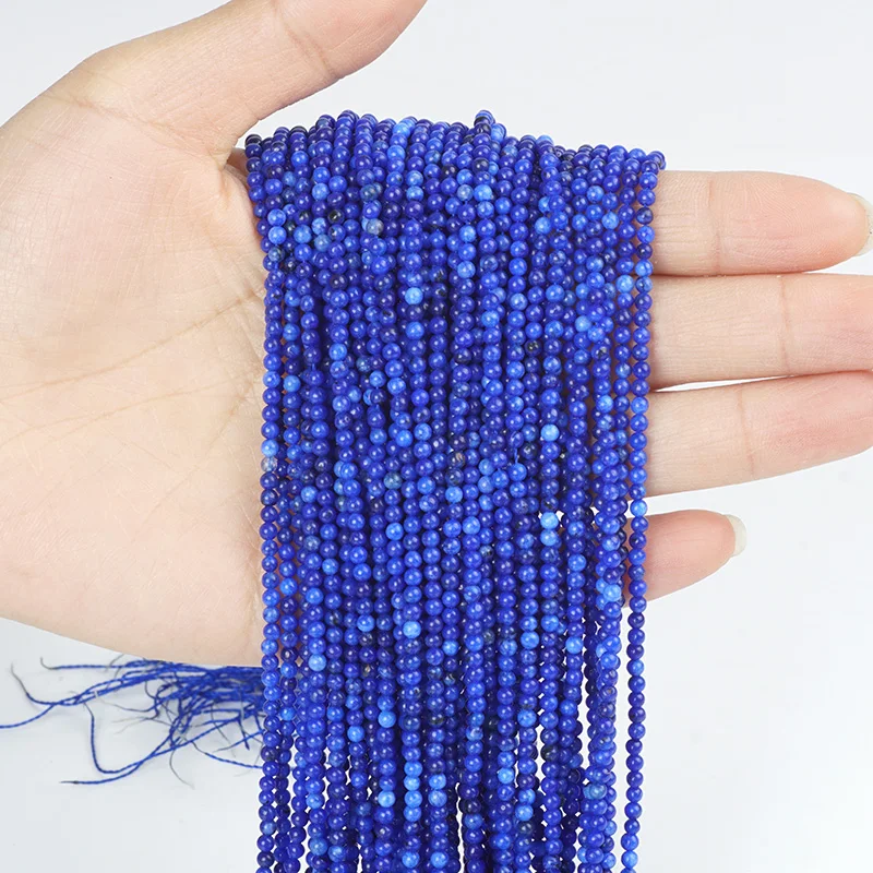 Natural Jasper Stone Beads Quartz Lapis Lazuli Color Jade 2mm Round Loose Bead Muslim Prayer Rosary Jewelry Making Accessories | Украшения