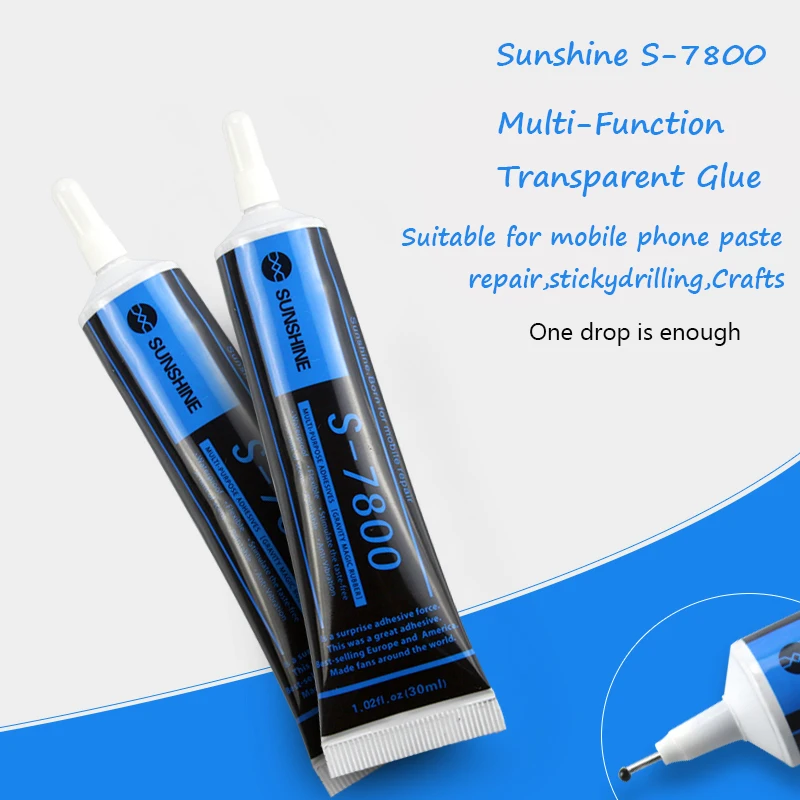 Jyrkior Sunshine S-7800 30 мл Многофункциональный черный точечный клей для мобильного телефона ЖК-экран склеивание клейкая коробка трещина печать клей