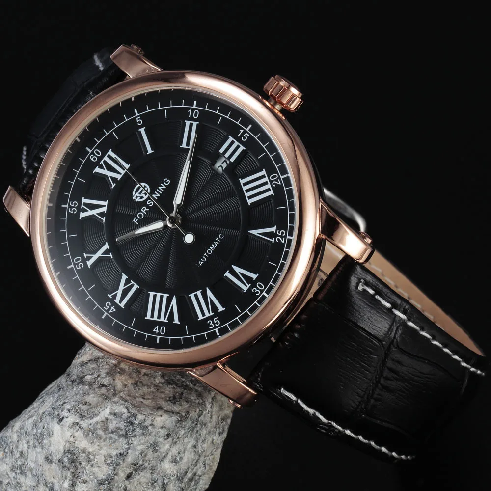 FORSINING Роскошные Мужские автоматические часы классические мужские s Авто Дата