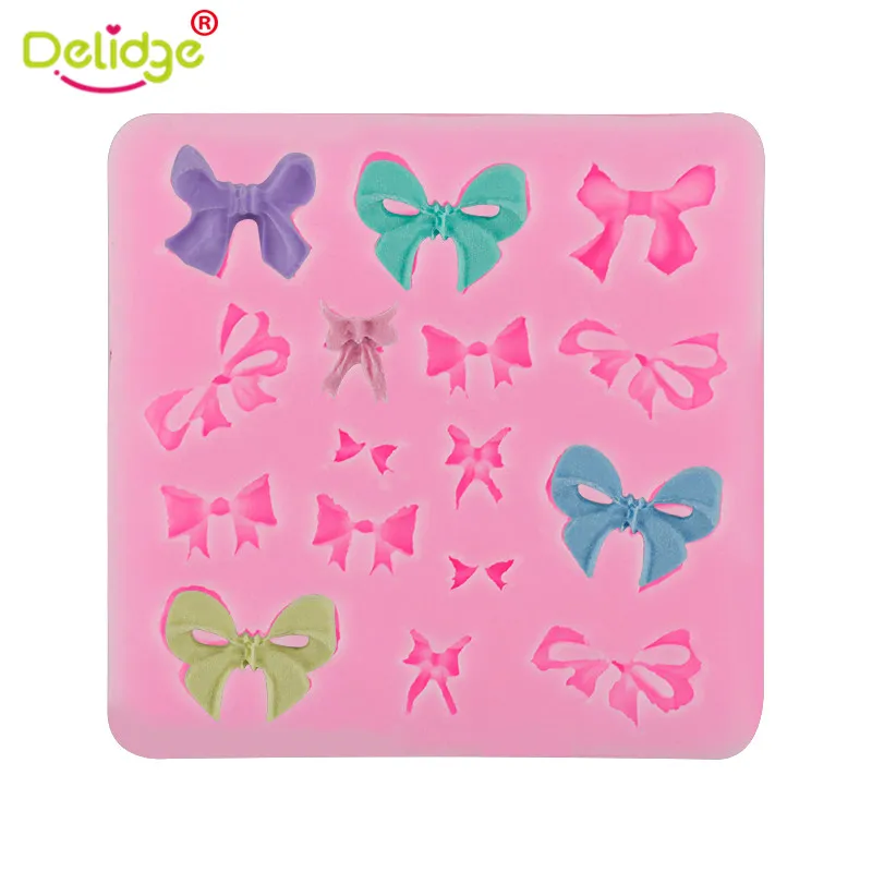 Delidge 1 шт. много бантов в форме галстука силиконовая форма для торта 3D Fondant