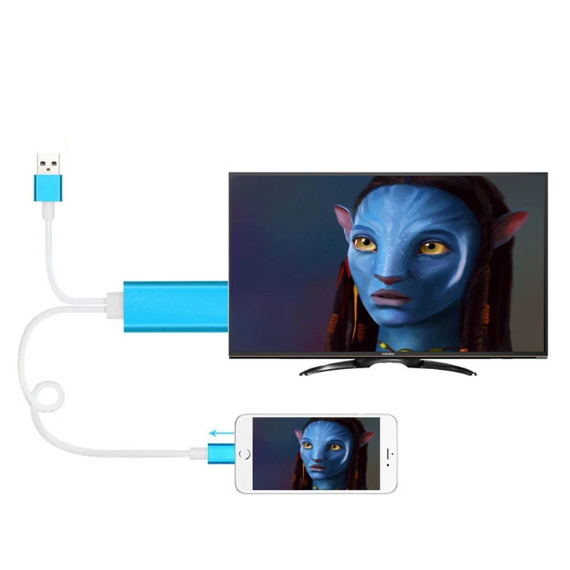 Адаптер для Apple в HDMI HD кабель 1080P iPad на iPhone 5 5S 6 S 7 Plus телефон подключен к телевизору