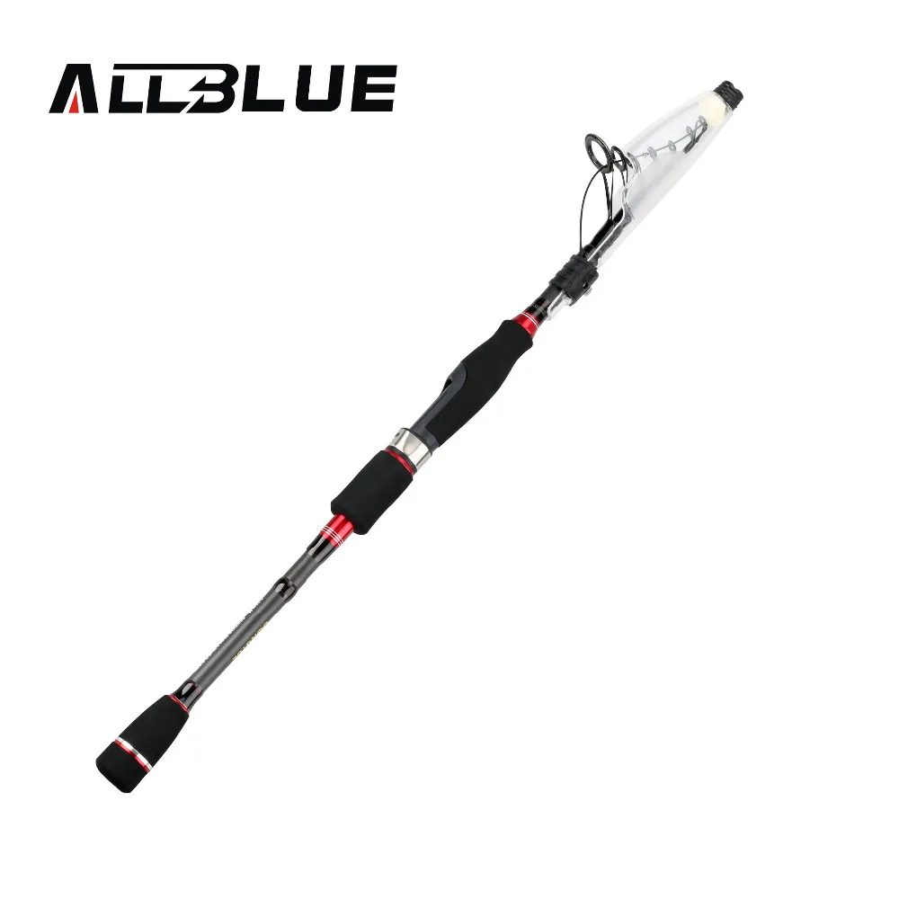 ALLBLUE новый карбон удилище спининг удочка телескопическая 1.95м 2.1м 2.4м 2.7м
