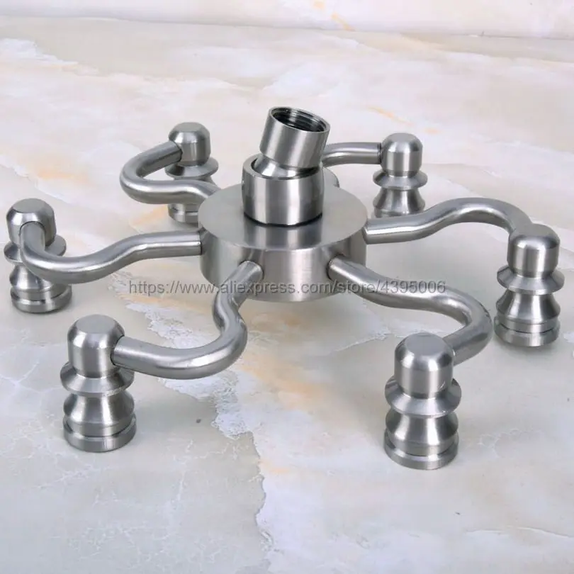 

Luxury Brushed Nickel Bathroom Rainfall Shower Head Bathroom Faucet Accessory Bsh216