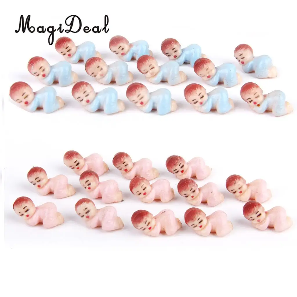 MagiDeal 50 шт./лот милый маленький спящий мальчик Девочка День рождения Baby Shower