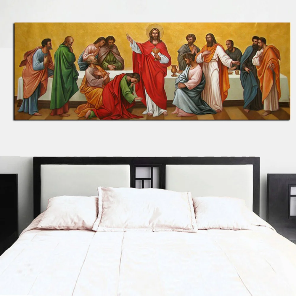 Цифровая печать знаменитый Иисуса из плотной ткани абстрактная живопись маслом