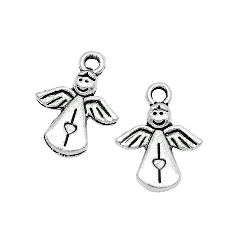 

100pcs-Angel Подвески античные серебряные Ангел Подвески 17x13мм