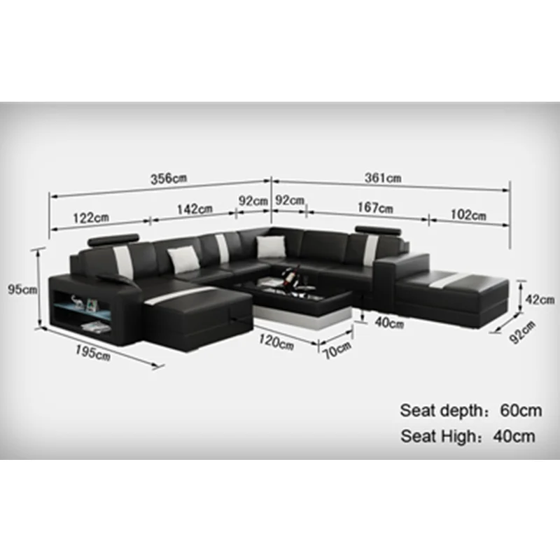Minimalist modern sofa set genuine leather living room furniture | Мебель