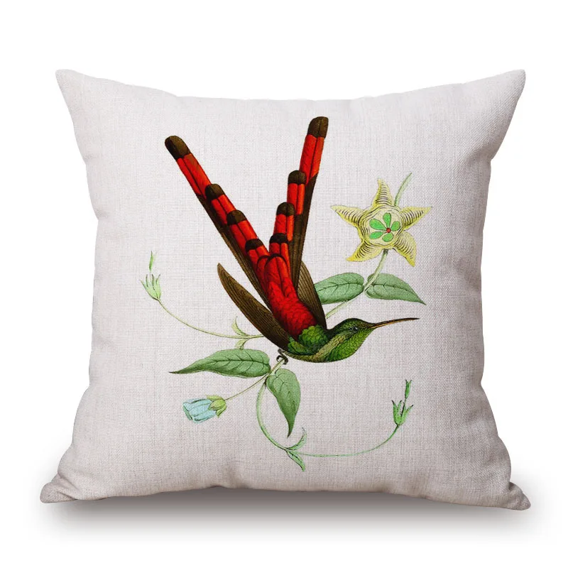 Новое Цветочное платье с птичками дизайн Повседневное Стиль диван-Подушка Чехол