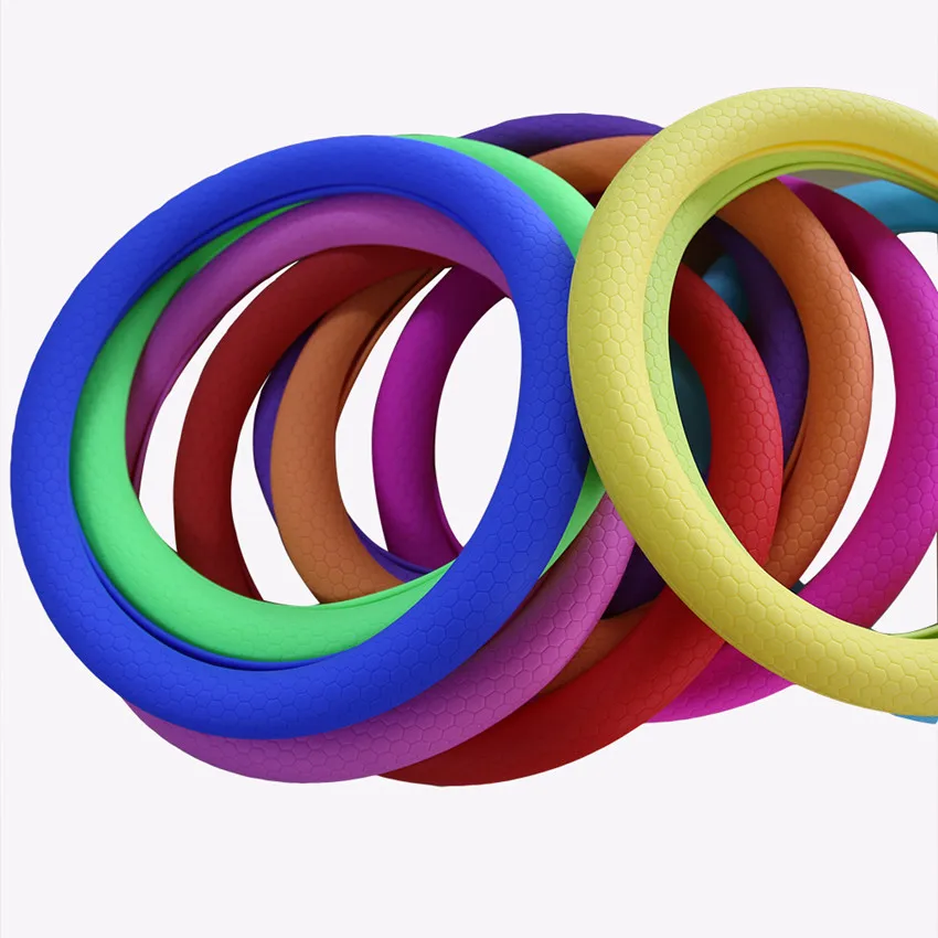 Крышка автомобиля 36 38 см Диаметр авто силиконовый чехол для руля мягкие